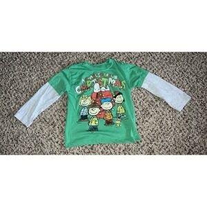 Peanuts Kids Green Gray Long-Sleeve "A Charlie Brown Christmas" Size 4T